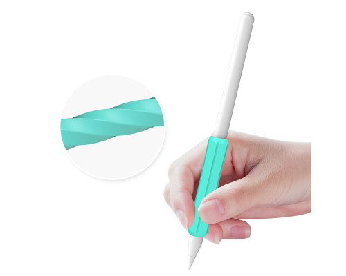 Stoyobe Silicone Holder - Apple Pencil 1 / Apple Pencil 2 / Huawei M-Pencil tok - Türkiz / világoszöld / fehér 3db