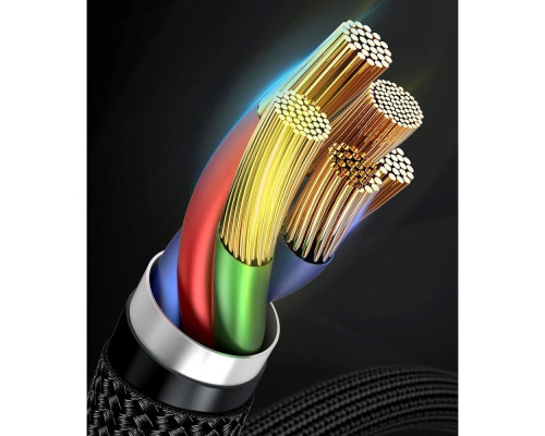 Baseus Cafule Strong - USB Type-C - Lightning kábel - szürke / fekete 1m