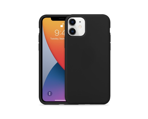 Crong Color Silicone - iPhone 11 tok - fekete