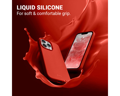 Crong Color Silicone - iPhone 13 Pro Max tok - piros