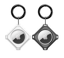 DuxDucis Safe Drop 2-Pack - Apple AirTag ütésálló kulcstartó - fehér és fekete / 2db