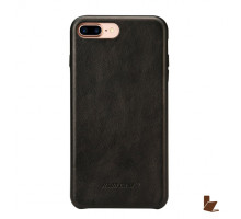Jisoncase Slim Leather - iPhone 8 Plus / iPhone 7 Plus bőrtok - fekete