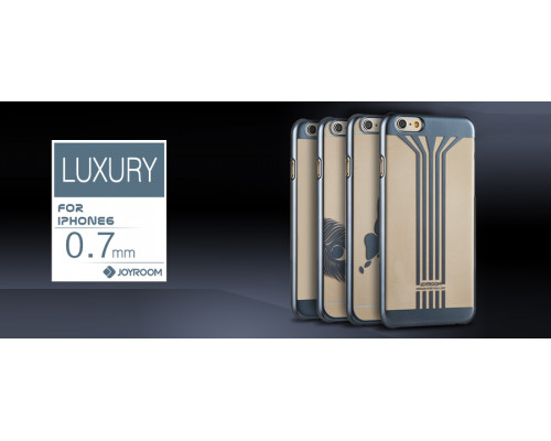 Joyroom - iPhone 6 Luxury tok - sötétszürke / csíkos