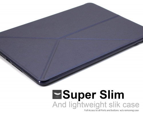 Khomo Slim Origami ST - iPad 9.7" (2020) tok - áttetsző / kék