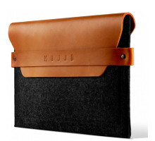 Mujjo Envelope Sleeve - iPad mini-hez belecsúsztatós bőr tok - fekete / barna