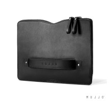 Mujjo Folio Sleeve Carry-On - 12" Macbook belecsúsztatós bőr tok - fekete