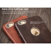Qialino Calf Skin Leather - iPhone 6 Plus / 6S Plus bőrtok - barna