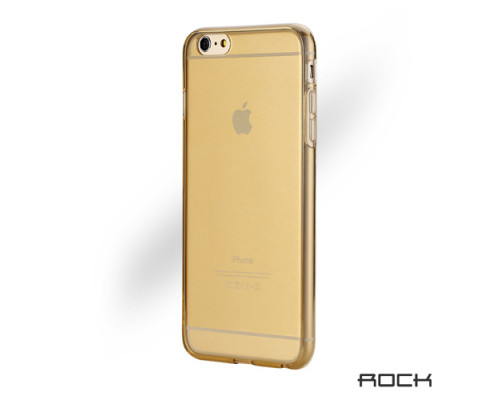 Rock Ultra Thin 0.6mm - iPhone 6 Plus / 6S Plus szilikon tok - arany / átlátszó
