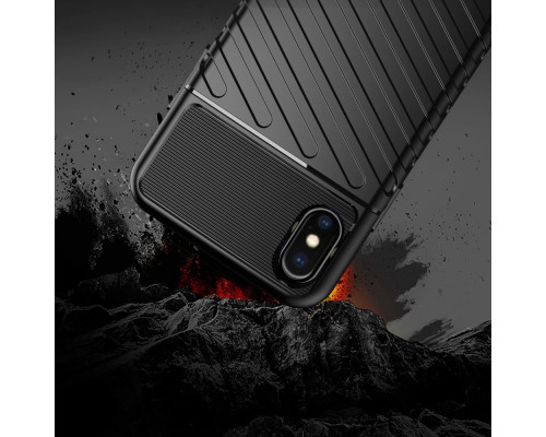 Thunder Rugged Case - iPhone XS / iPhone X ütésálló tok - fekete