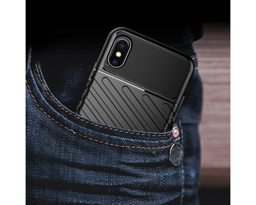 Thunder Rugged Case - iPhone XS / iPhone X ütésálló tok - fekete