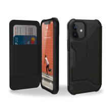 UAG Metropolis - iPhone 12 Mini kinyitható ütésálló tok - bőr / fekete