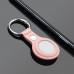Leather Key Ring - Apple AirTag bőr kulcstartó - pink