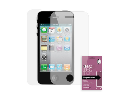 xPRO Matte - iPhone 4 / 4S kijelzővédő fólia - előre és hátulra / matt