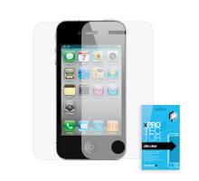 xPRO Ultra Clear - iPhone 4 / 4S kijelzővédő fólia - előre és hátulra / fényes