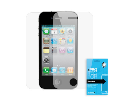 xPRO Ultra Clear - iPhone 4 / 4S kijelzővédő fólia - előre és hátulra / fényes