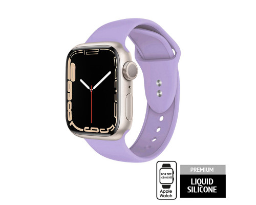Crong Liquid - Apple Watch (42/44/45mm) sport szíj - lila