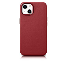 iCarer Leather Slim - iPhone 14 Plus MagSafe bőr tok - piros