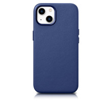 iCarer Leather Slim - iPhone 14 Plus MagSafe bőr tok - kék