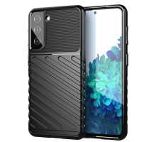 Thunder Rugged Case - Samsung Galaxy S21 FE ütésálló tok - fekete