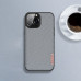 DuxDucis Fino - iPhone 13 Pro Max tok szövet borítással - fekete