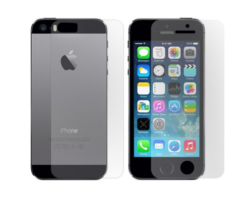 iPhone 5 / 5S kijelzővédő fólia - előre és hátulra / fényes