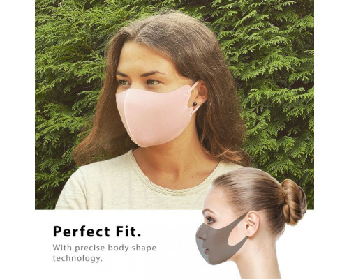 FDTwelve maszk D1 - arcmaszk kétrétegű, mosható, bőrbarát - pink
