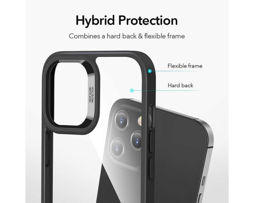 ESR Classic Hybrid - iPhone 12 / iPhone 12 Pro ütésálló tok - átlátszó