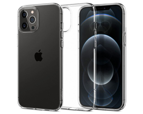 Spigen Liquid Crystal - iPhone 12 / iPhone 12 Pro szilikon tok - átlátszó