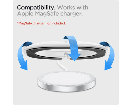 Spigen MagFit Pad - Apple MagSafe tartó tok - fekete- CSAK TARTÓ! Töltőt nem tartalmaz!