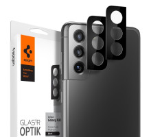 Spigen Optik.tR Camera Lens 2-PACK - Samsung Galaxy S21 kamera lencse védő borítás - fekete / 2db