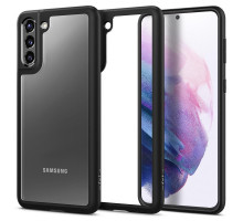 Spigen Ultra Hybrid - Samsung Galaxy S21 ütésálló tok - matt / fekete