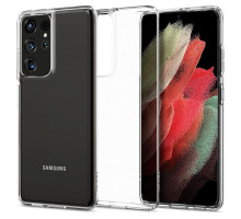 Spigen Liquid Crystal - Samsung Galaxy S21 Ultra szilikon tok - átlátszó