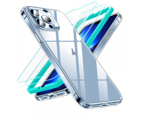 ESR Classic Hybrid & Glass - iPhone 13 Pro Max tok - átlátszó + kijelzővédő üveg