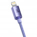Baseus Crystal Shine - USB Type-C / Lightning kábel PD20W - lila / 2m