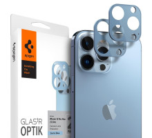 Spigen Optik.tR Camera Lens 2-PACK - iPhone 13 Pro / iPhone 13 Pro Max kamera lencse védő borítás - sierra kék / 2db