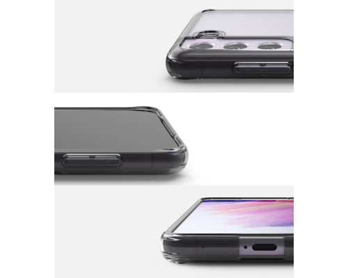 Ringke Fusion - Samsung Galaxy S21 FE ütésálló tok - átlátszó / fekete
