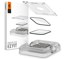 Spigen ProFlex "EZ FIT"2-Pack - Apple Watch 7 (45mm) kijelzővédő üveg / 2db + felhelyező keret	