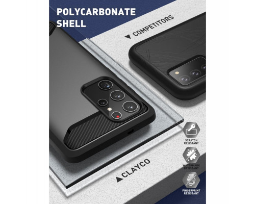Supcase Clayco Xenon - Samsung Galaxy S22 Ultra ütésálló tok - fekete