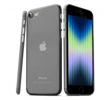 Tech-Pro Ultra Slim 0.4mm - iPhone SE (2022/20) / iPhone 8 / 7 ultravékony tok - fekete / áttetsző / matt	