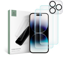 Tech-Pro Supreme SET - iPhone 14 Pro kijelzővédő üveg / 2db + kamaravédő üveg